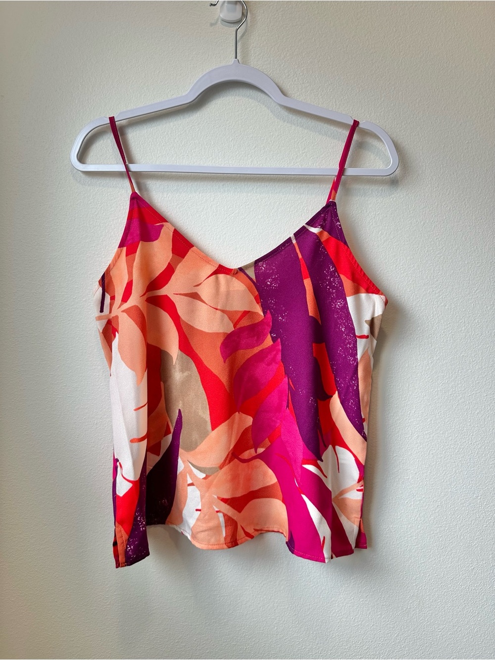 a new day Multicolor Floral Satin Cami - Pink, Peach, Purple